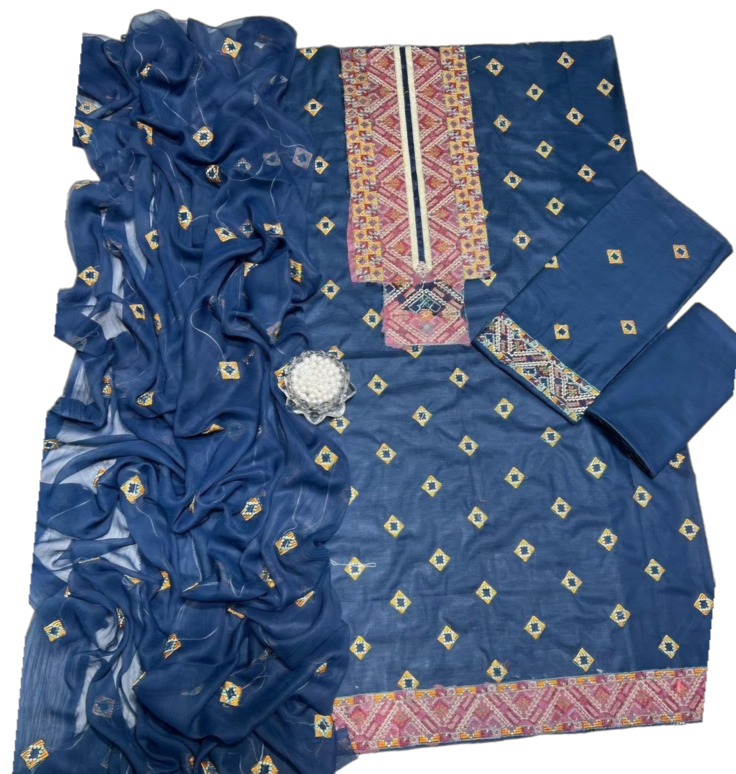 Lawn Embroidered 3 Pcs Suit