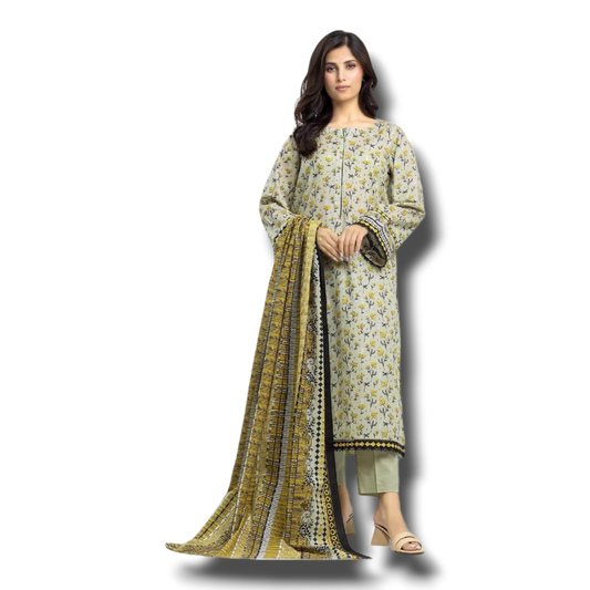 Edenrobe Khaddar Printed 3pcs