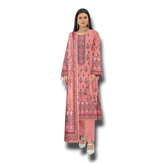 Abrish Dhanak Embroidered 3Pcs