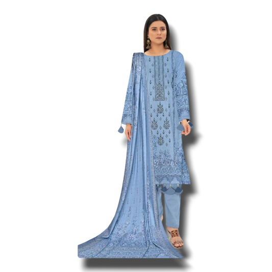 Abrish Dhanak Embroidered 3Pcs