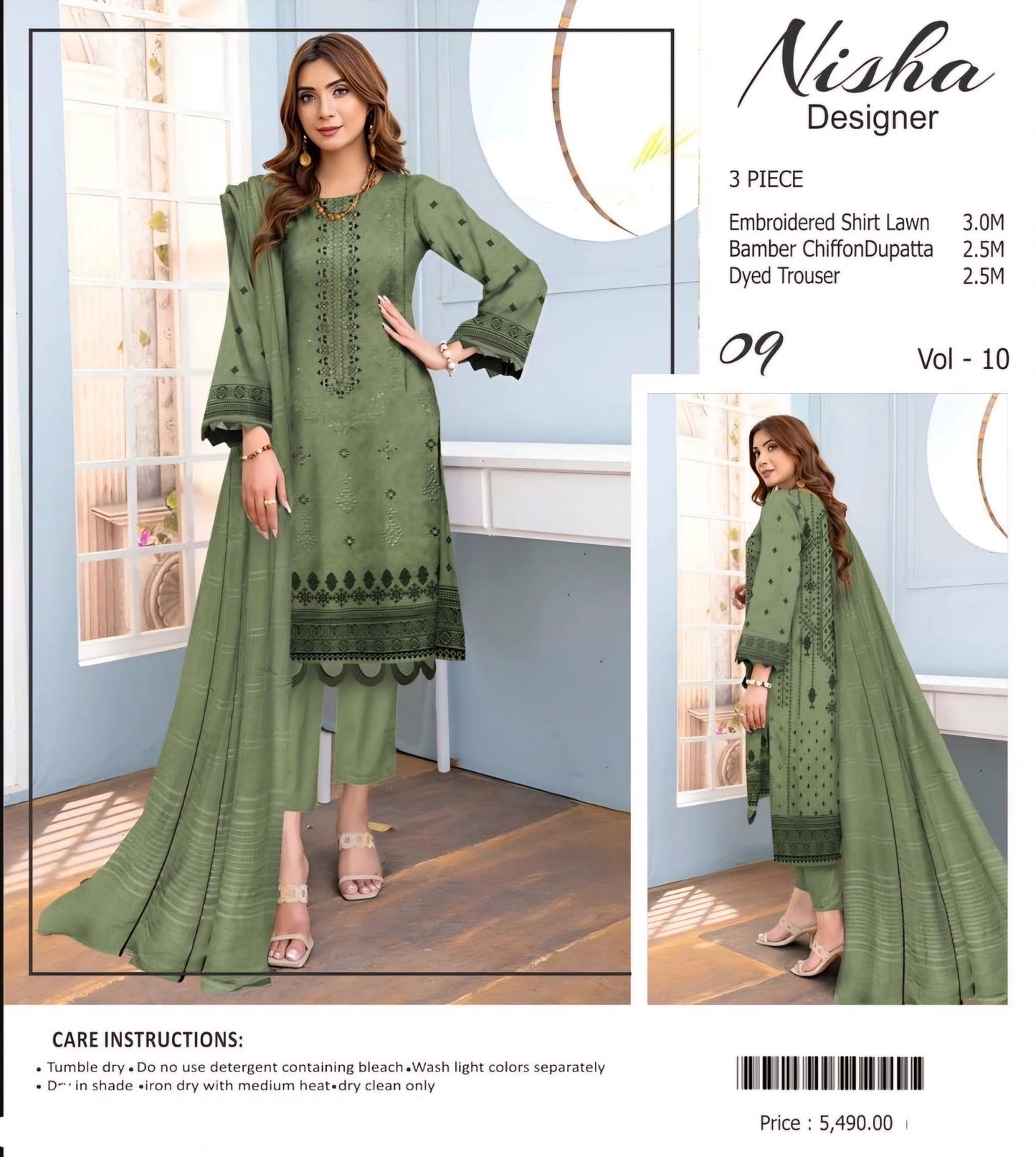 Nisha Designer Embroidered Suit