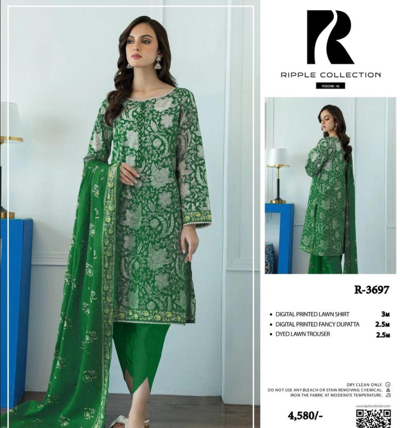 Lawn 3Pcs Printed Suit