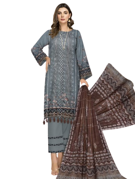 Nisha Designer Lawn Unstitched 3 Pieces Party Wear