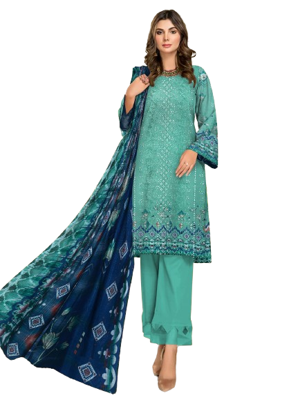 Nisha Designer Lawn Unstitched 3 Pieces Party Wear