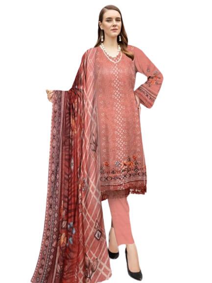 Nisha Designer Lawn Unstitched 3 Pieces Party Wear