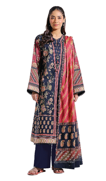 Ethnic Lawn Unstitched 3 Pieces Casual Wear